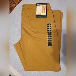 Bandolino Women's Amy Straight Leg Jean Pants Tobacco Brown 18